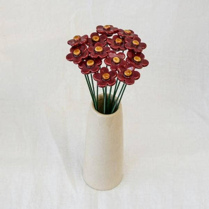 Flor Cerámica Flor de fresa