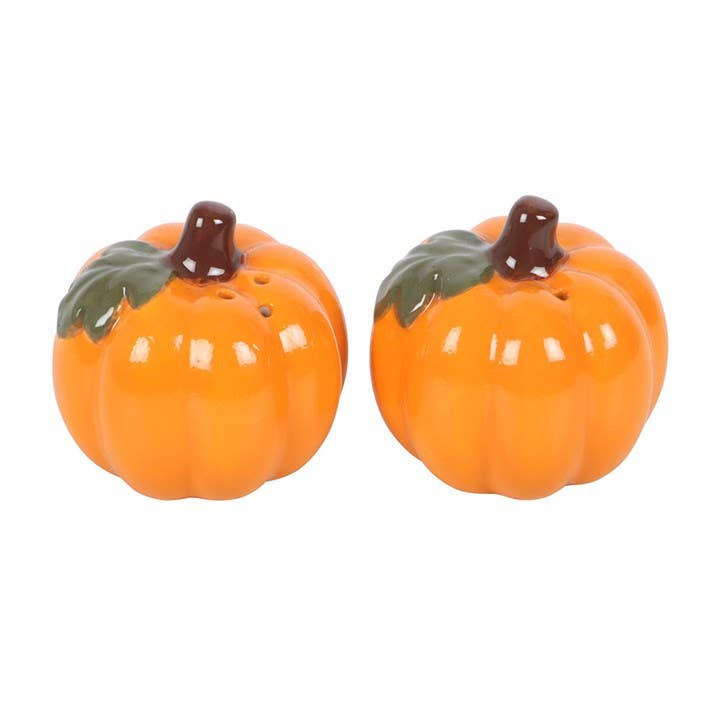 Salero y Pimentero Cerámica en Forma de Calabaza