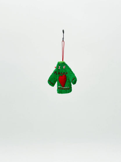 Heart Shaped Jumper Christmas Decoration