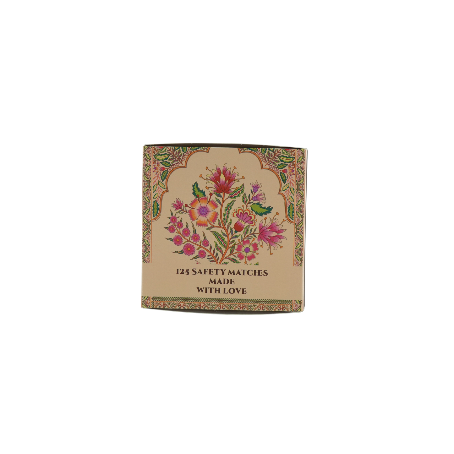 Caja de cerillas Flores de Verde/Rosa