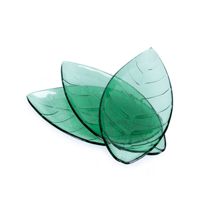 Plato Aperitivo en Forma de Hoja Cristal