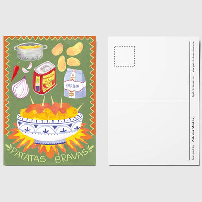 A6 Tarjeta o Postal con Sobre Patatas Bravas