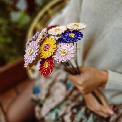 Flor Cerámica Rosa Gerbera