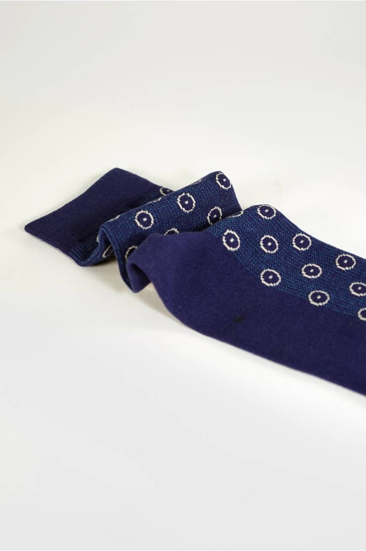 Calcetines Hombre Azules con Circulitos
