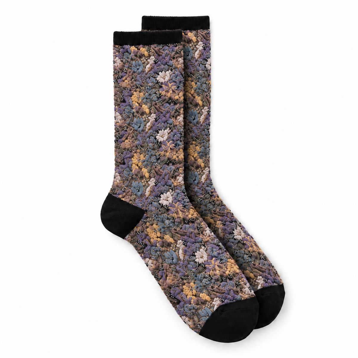 Calcetines microflores hilo metalizado - Negro