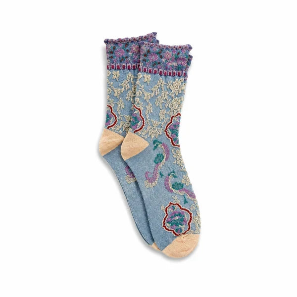 Calcetines Mujer Oriental Amebas Cashmere Pasley - azul