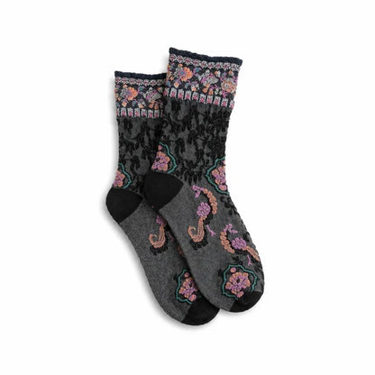 Calcetines Mujer Oriental Amebas Cashmere Pasley - negro