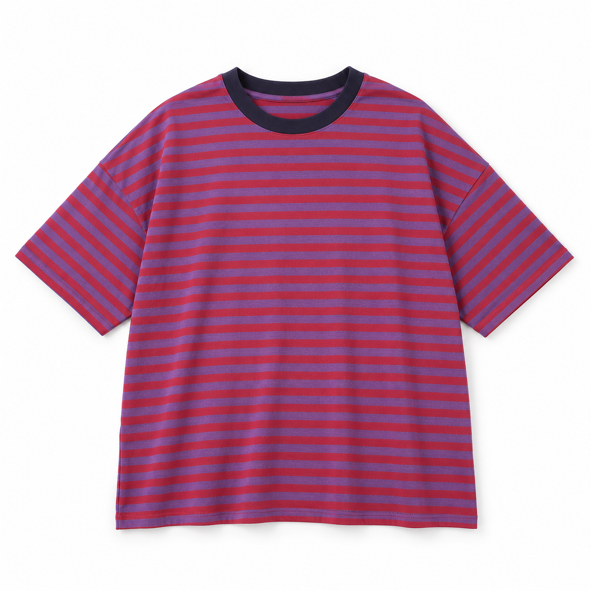 Camiseta Burdeos y Azul foto de estudio