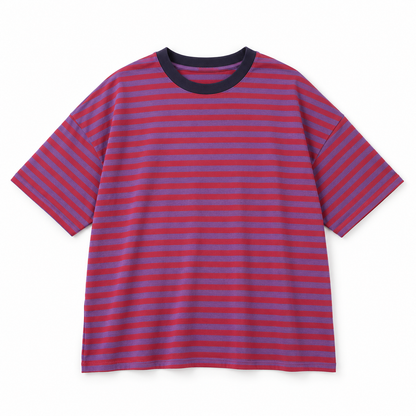 Camiseta Burdeos y Azul foto de estudio