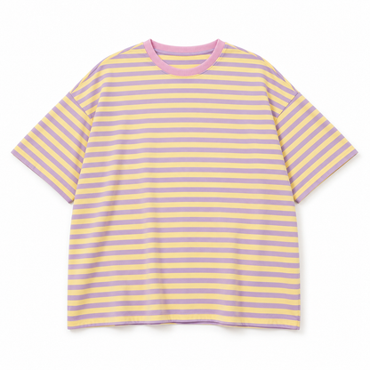 Camiseta Violeta y Amarillo foto de estudio