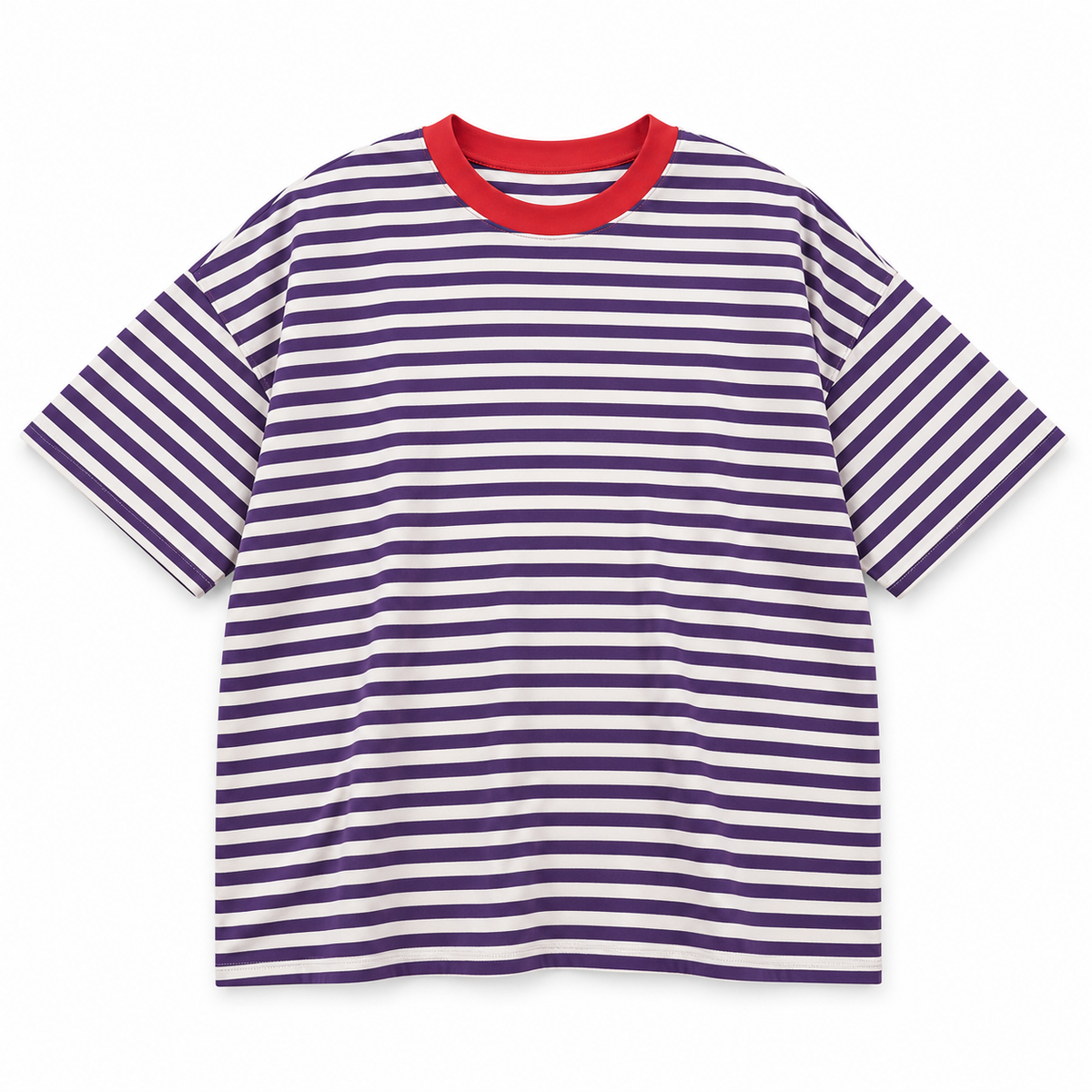 Camiseta Morado y Blanco foto de estudio