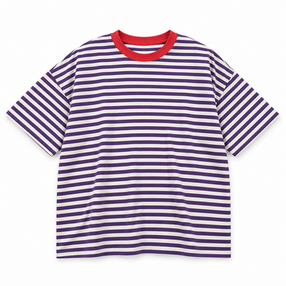 Camiseta Morado y Blanco foto de estudio