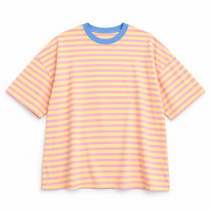 Camiseta Rosa y Amarillo foto de estudio