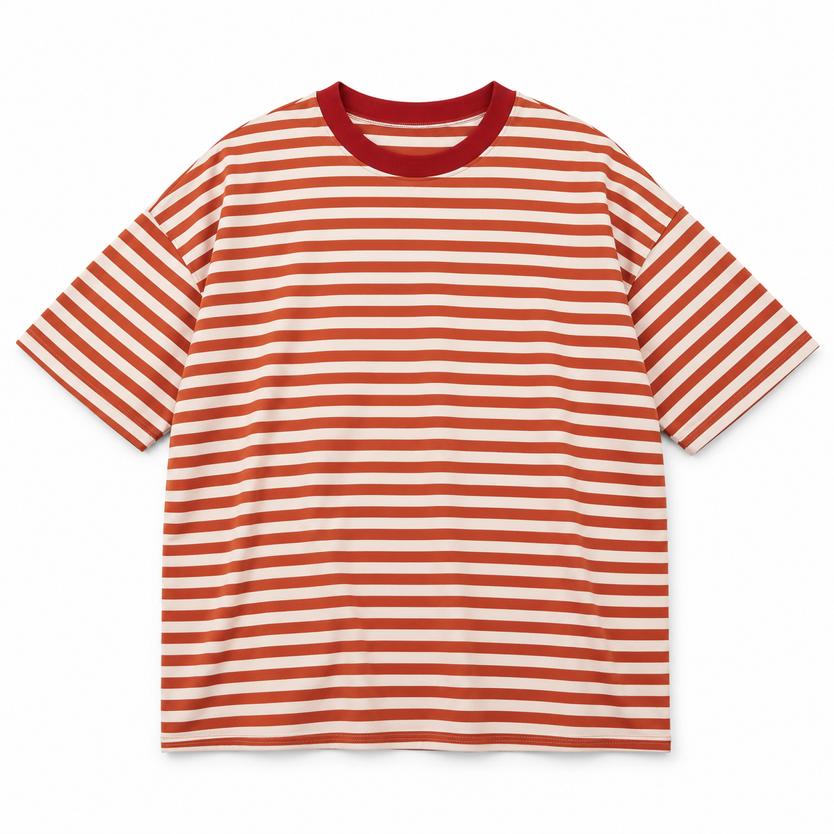 Camiseta Marrón y Blanco foto de estudio