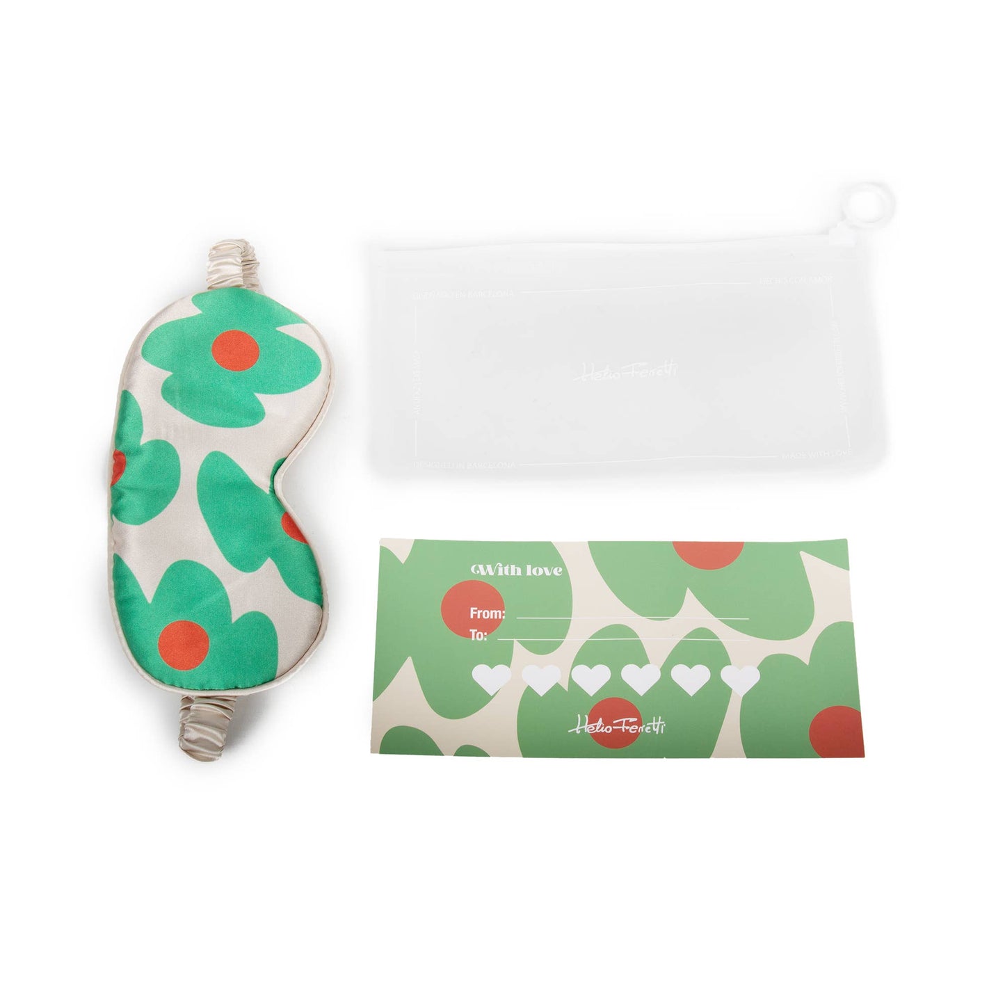 Antifaz Flor Verde y Roja