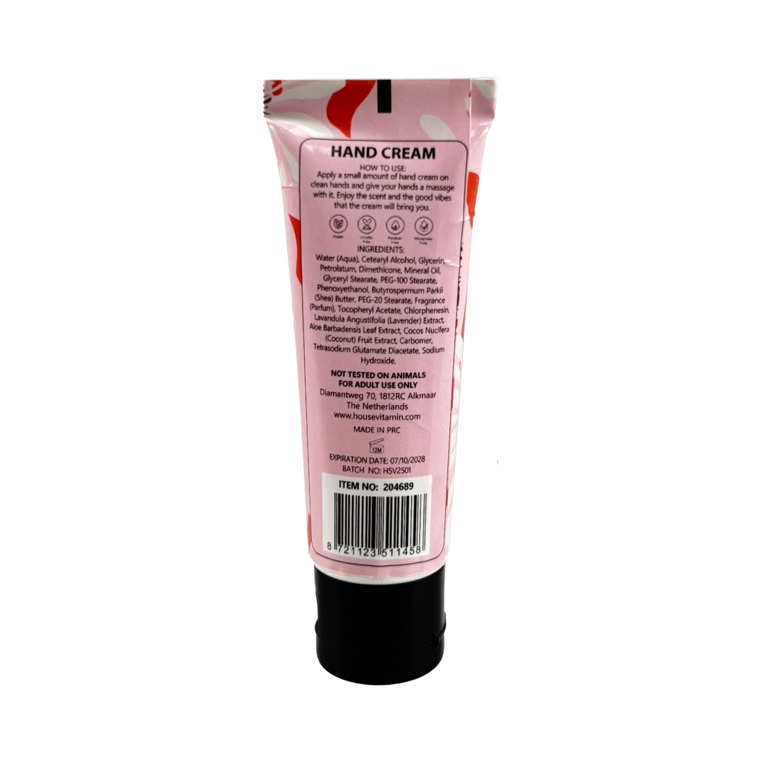 Crema de manos - Vegana - Mini tubo - Peonía Rubor - 30 ml