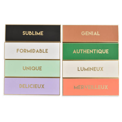 Caja Incienso Verde Aroma Higo con Frase "Authentique" + Soporte