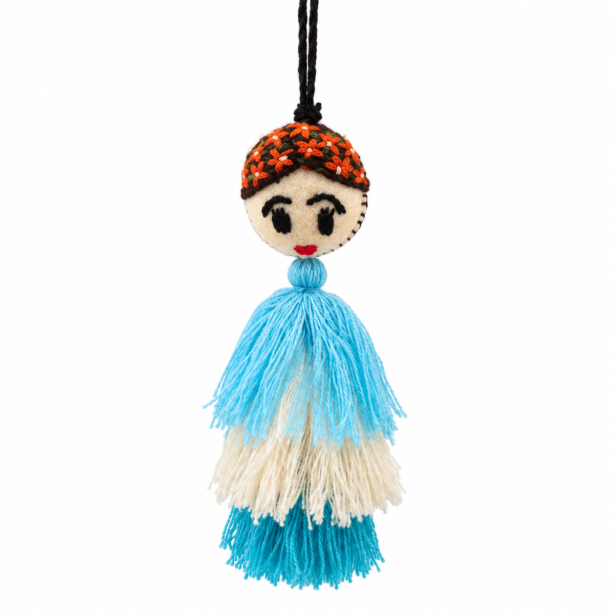 Charm Artesanal Muñecas Azul Turquesa
