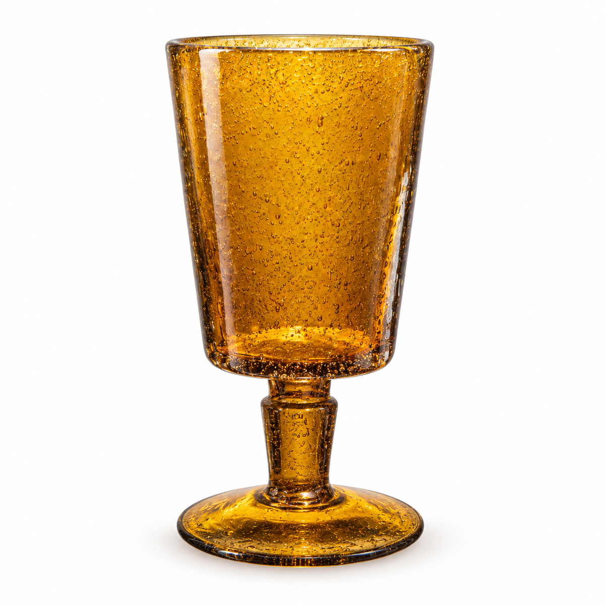 Copa Cristal Burbujitas Marrón