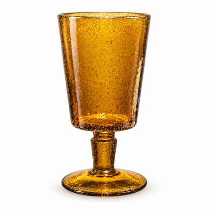 Copa Cristal Burbujitas Marrón