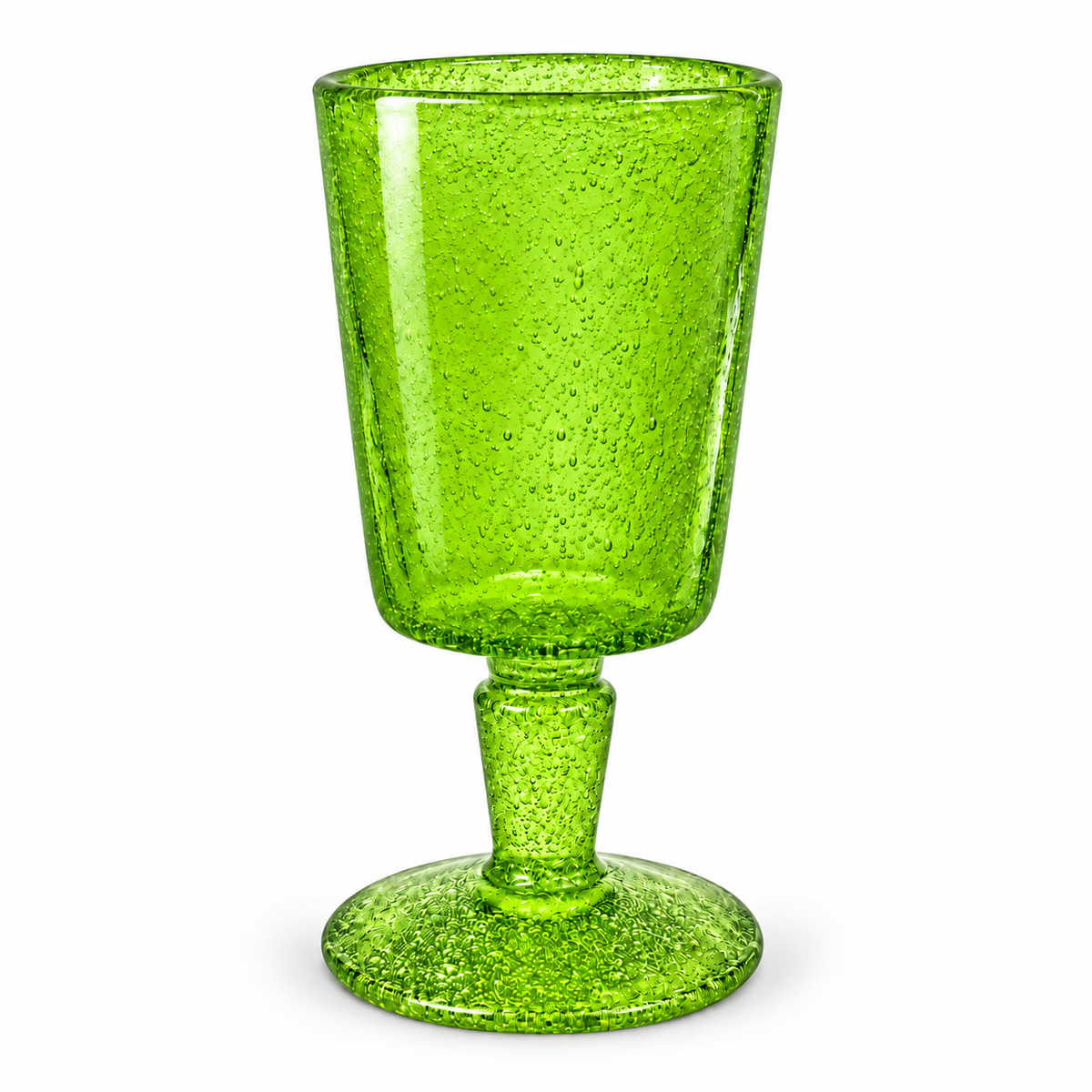 Copa Cristal Burbujitas Verde