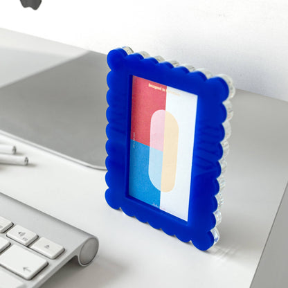 Mini Marco de fotos Cuadrado Ondas Azul