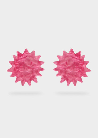 Pendientes Destello Resina Naranja