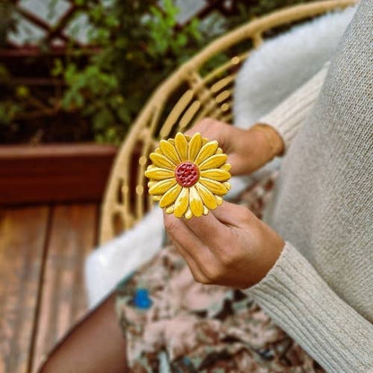 Flor Cerámica Rosa Gerbera