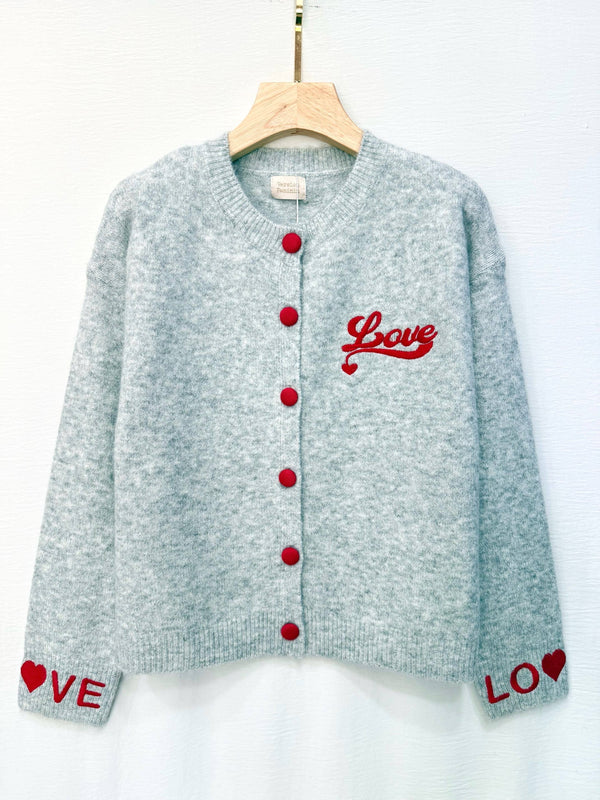Chaqueta Cardigan Gris Love