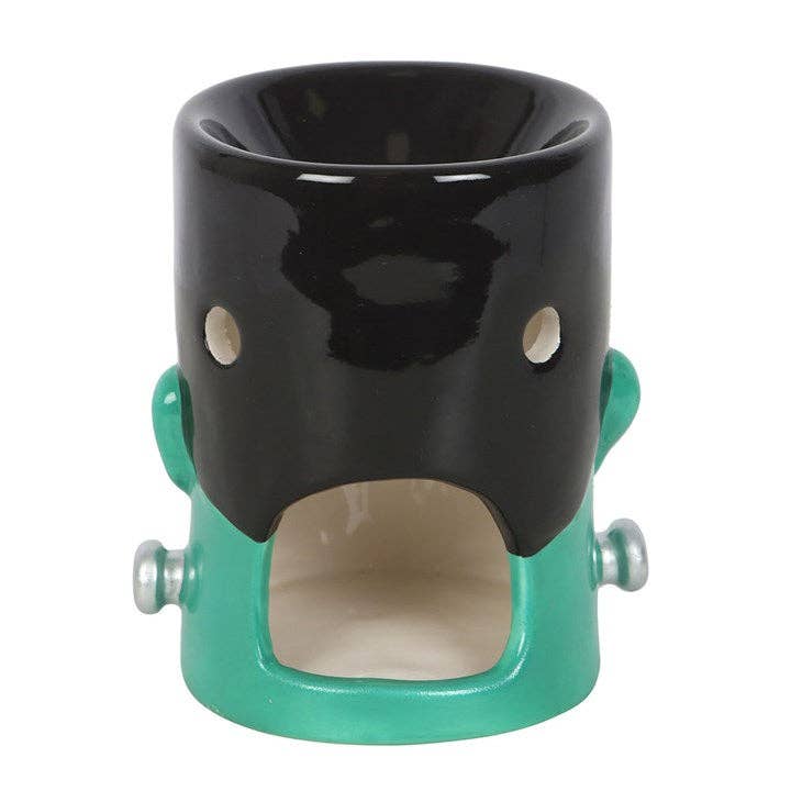 Lámpara Aromática de Cerámica, Quemador Aceites Esenciales Cera Wax Melts Frankestein Monstruo