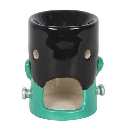 Lámpara Aromática de Cerámica, Quemador Aceites Esenciales Cera Wax Melts Frankestein Monstruo