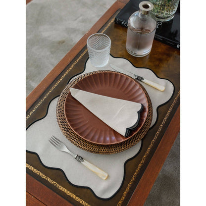 Mantel Individual Ondas Negro