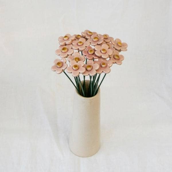 Flor Cerámica Flor de fresa