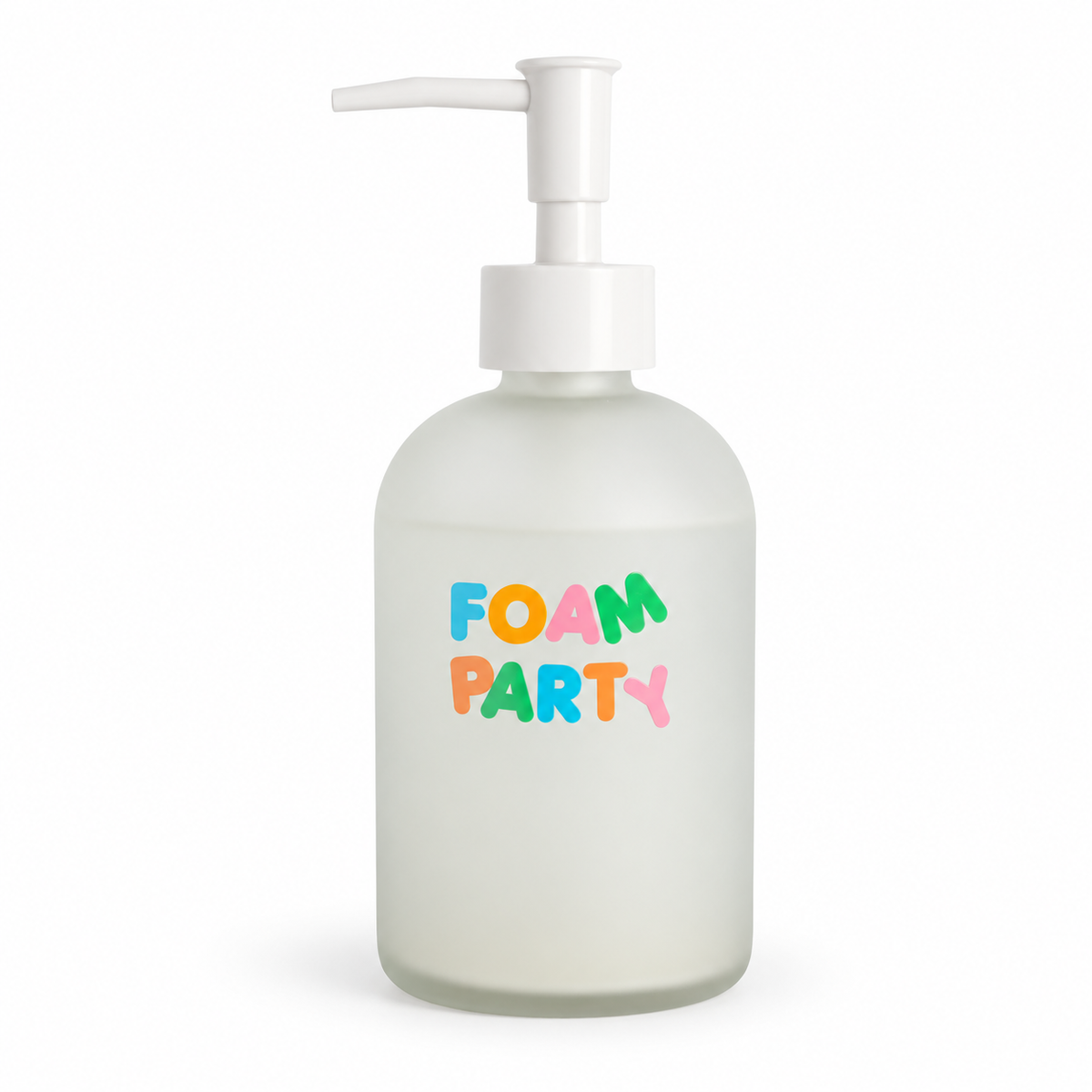 Dispensador de jabón Foam Party sobre fondo blanco