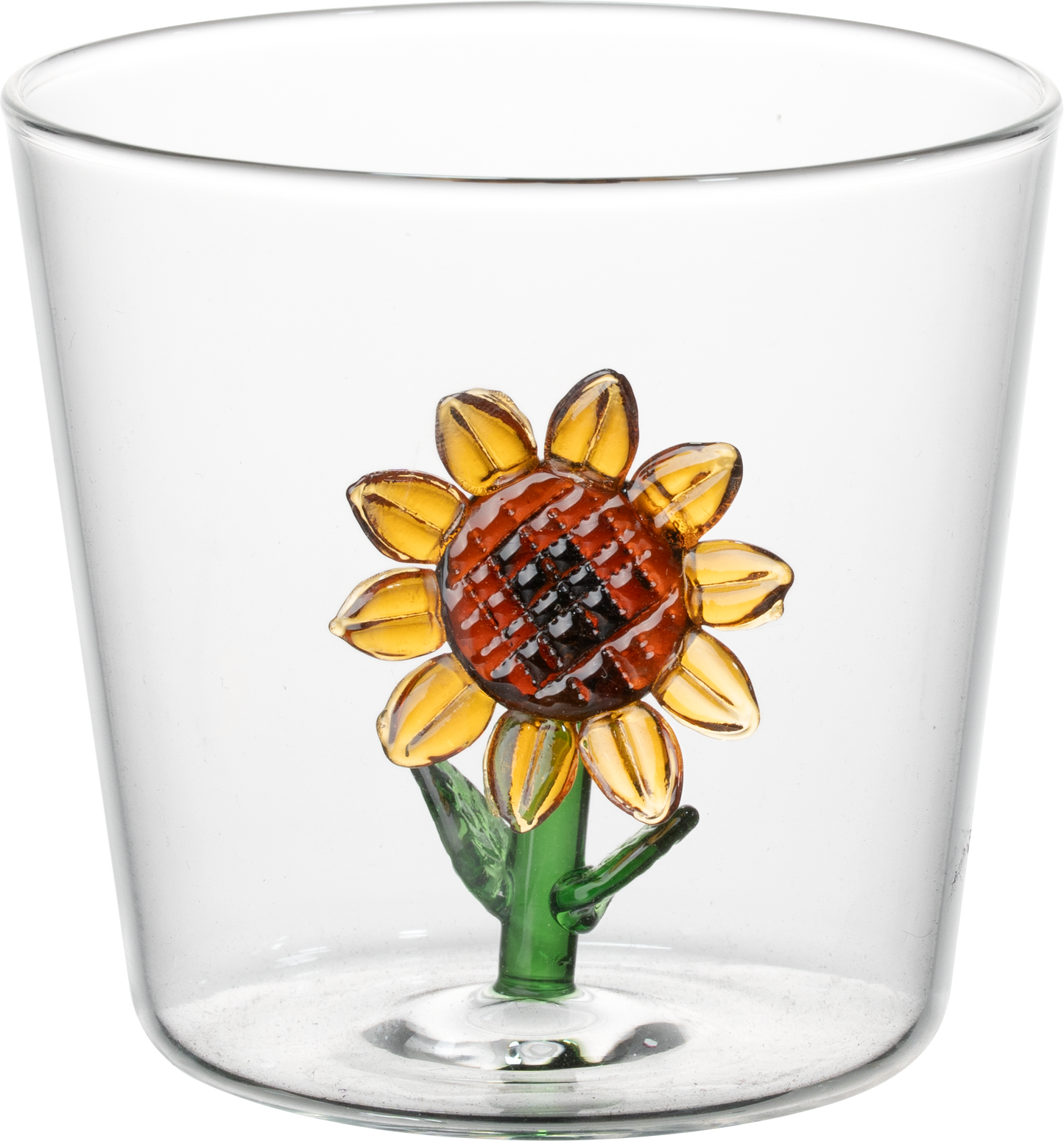 Vaso Vidrio Figura Dentro Girasol