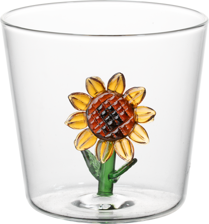 Vaso Vidrio Figura Dentro Girasol