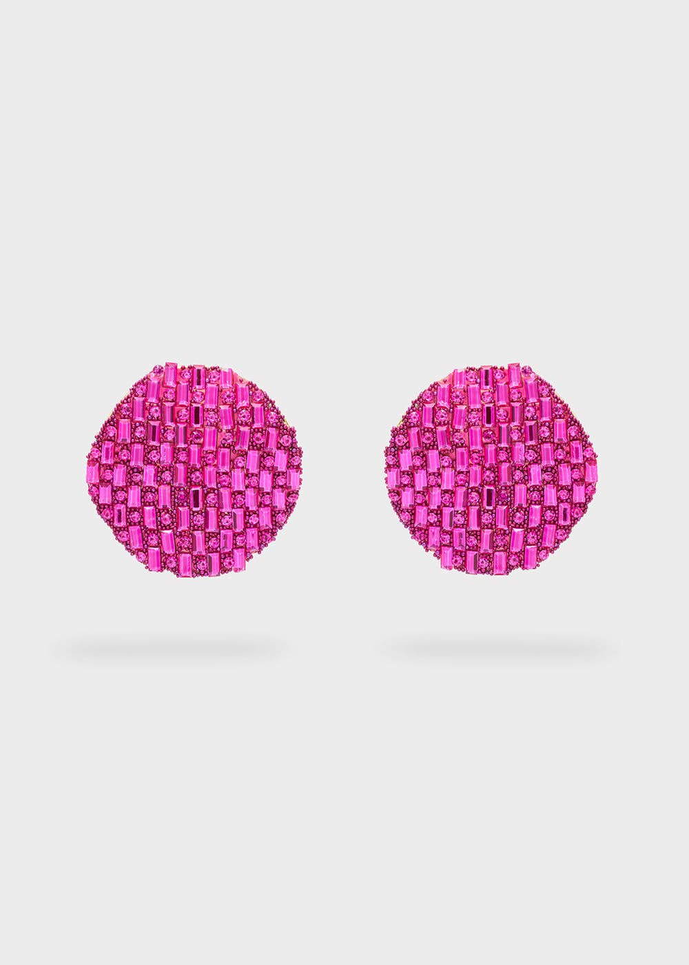 Pendientes Círculo Rosa Brillantes