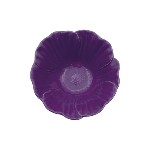 Cuenco Bowl Bol Forma de Flor Verde Morado