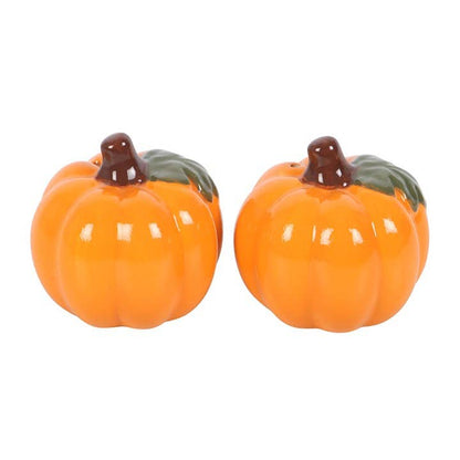 Salero y Pimentero Cerámica en Forma de Calabaza