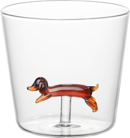 Vaso Vidrio Figura Dentro Perro Salchicha