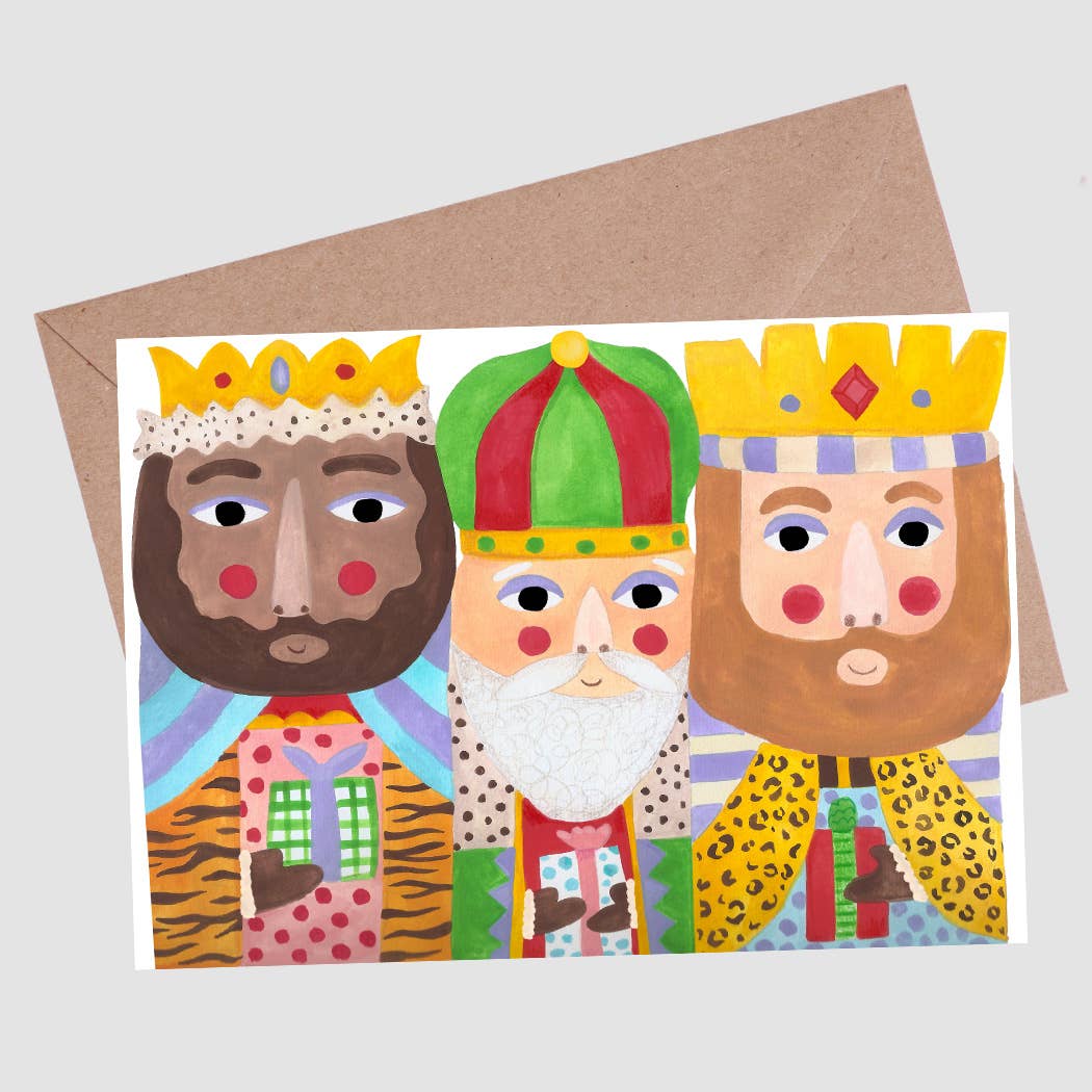 A6 Tarjeta o Postal con Sobre Christmas Reyes Magos