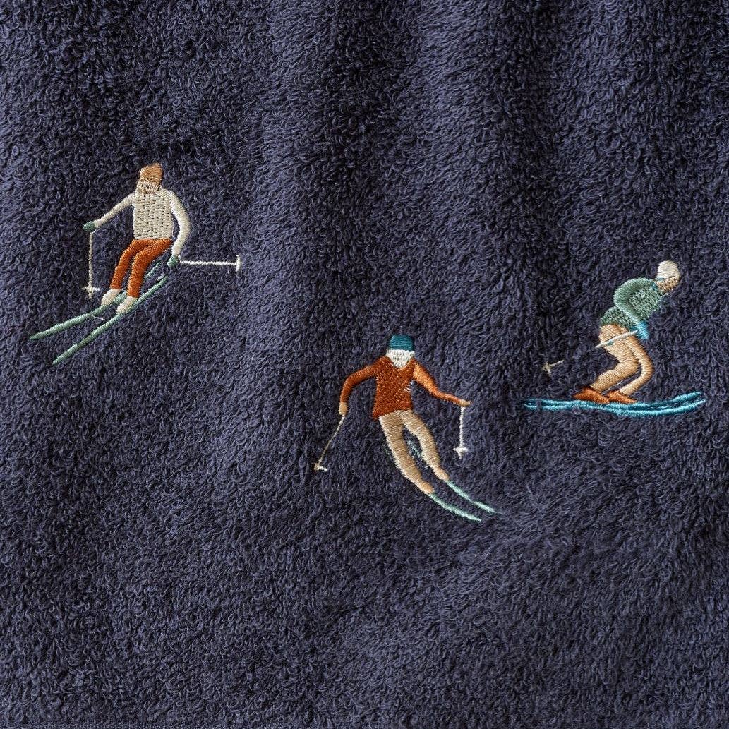 Ski Embroidered Hand Towel