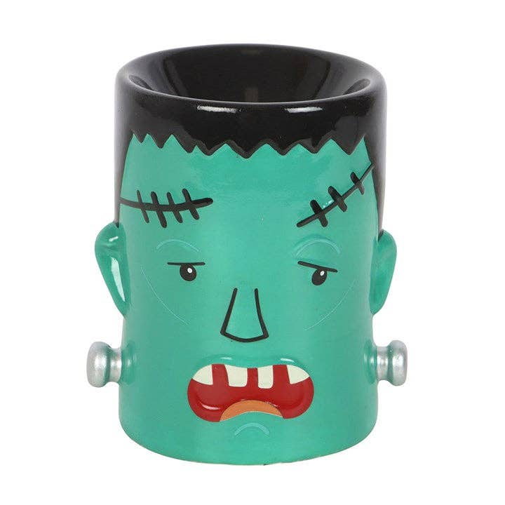 Lámpara Aromática de Cerámica, Quemador Aceites Esenciales Cera Wax Melts Frankestein Monstruo