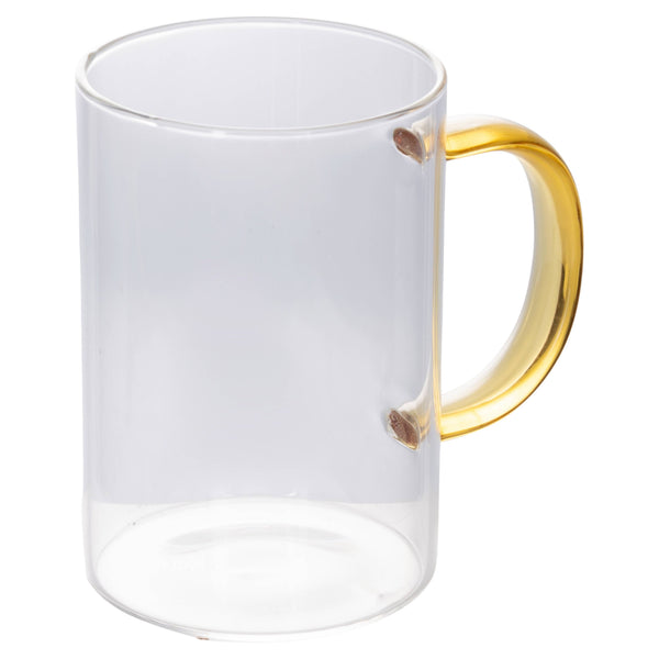 Taza Grande Cristal Asa Colores Amarillo