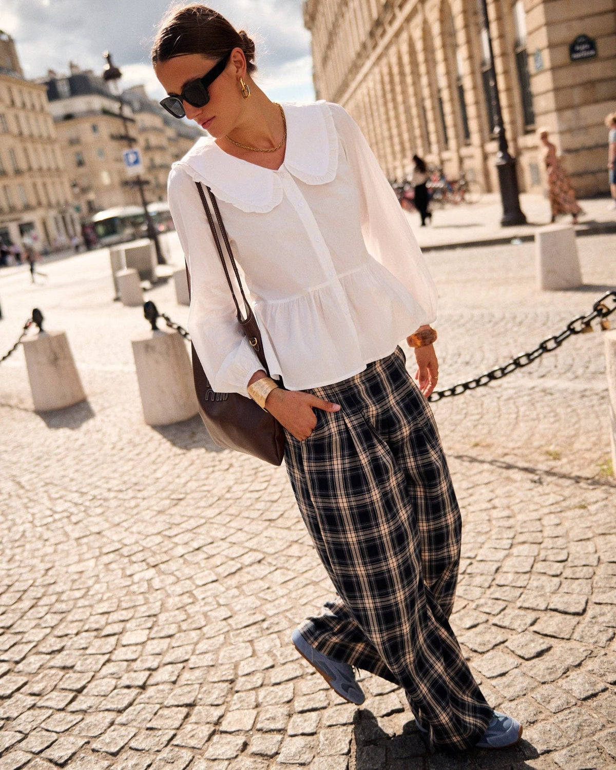 Pantalones Cuadros Franela Culotte