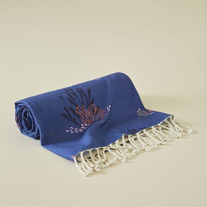 Toalla Tipo Fouta Corales 100x170 cm