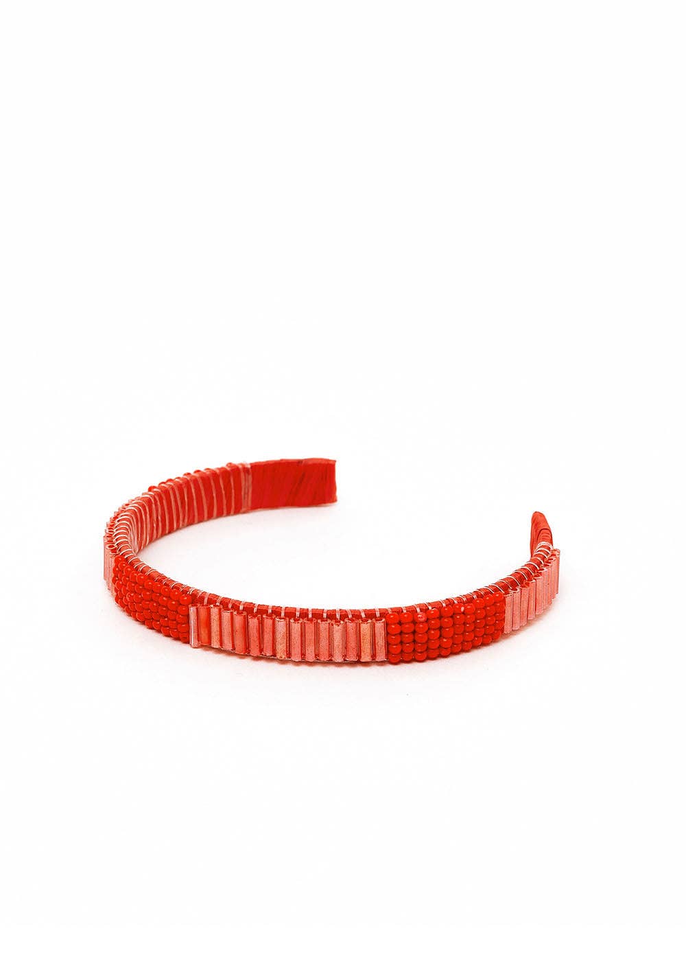 Pulsera Cuentas Metal Coral