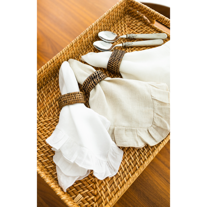 Servilletas Volantes Blanco