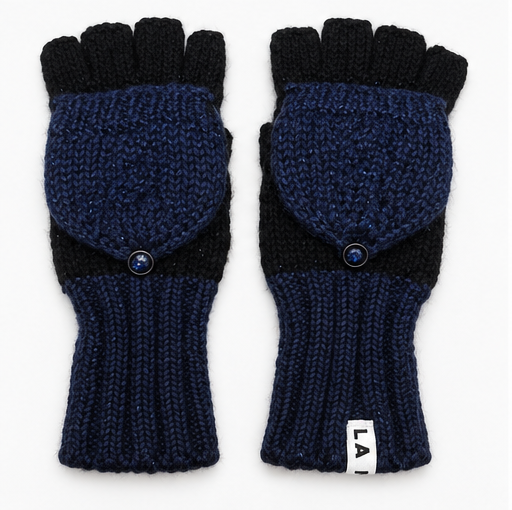 Guantes convertibles azul marino