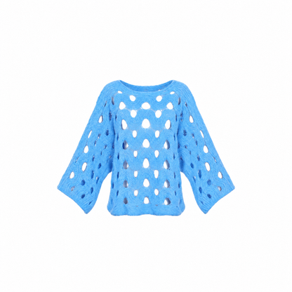 Jersey de Punto Calado Oversize Azul Claro - foto de estudio